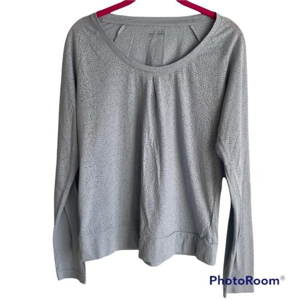 COLUMBIA Semi Sheer Blue Long‎ Sleeve Ladies Base Layer Outdoor Top, M